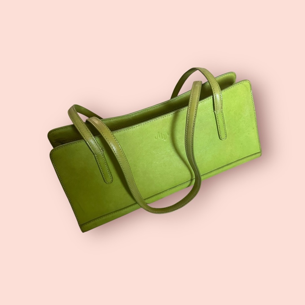 Mondac Stylish Green Leather Handbag A14